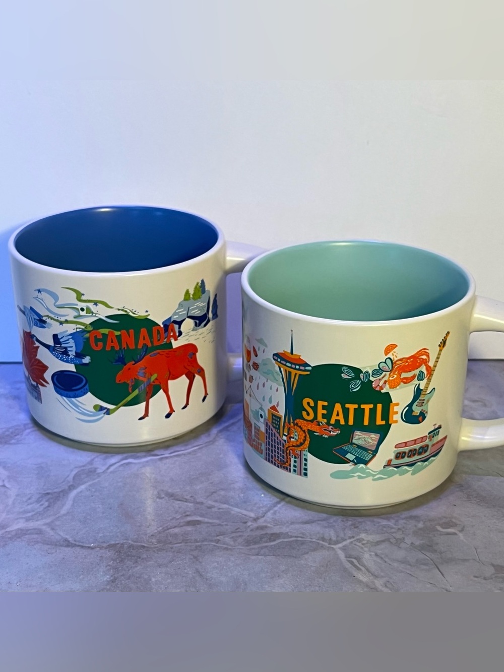 Starbucks Discovery Series Set: Canada & Seattle Scenic Mugs